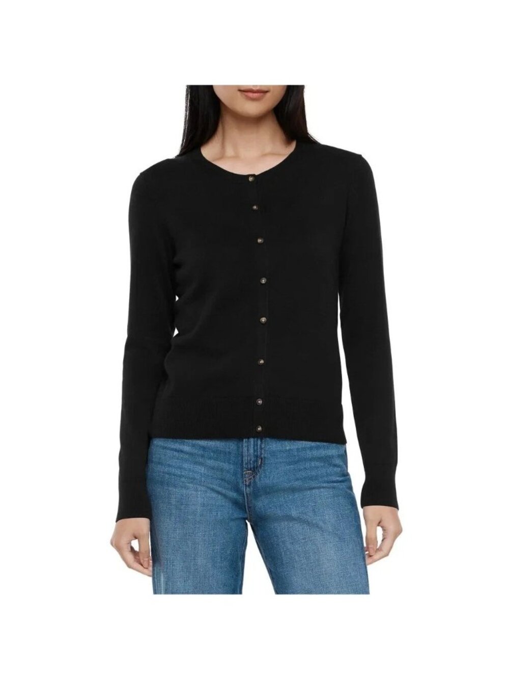Gap Women's M Black Cotton Button-Up Cardigan Sweater C0661